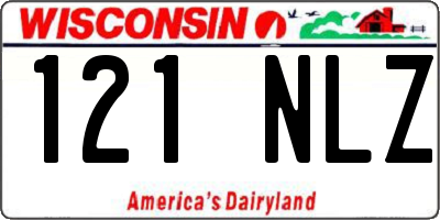 WI license plate 121NLZ