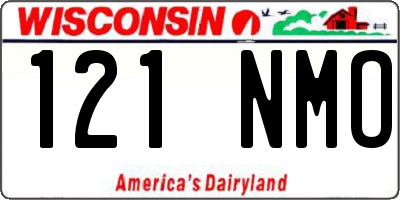 WI license plate 121NMO