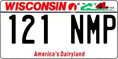 WI license plate 121NMP