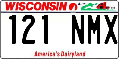 WI license plate 121NMX