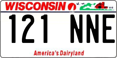 WI license plate 121NNE