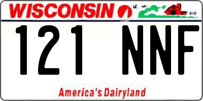 WI license plate 121NNF