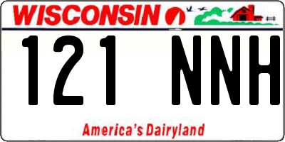 WI license plate 121NNH