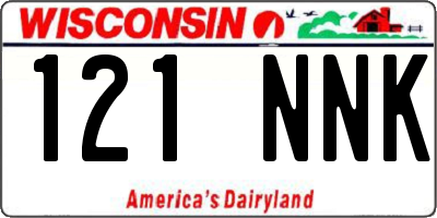 WI license plate 121NNK