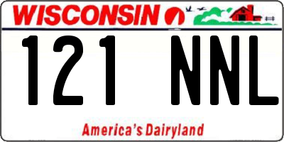 WI license plate 121NNL