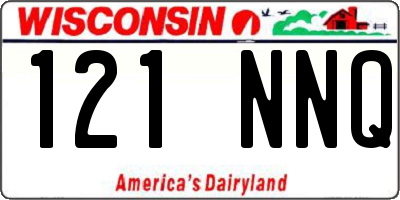 WI license plate 121NNQ