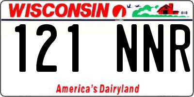 WI license plate 121NNR