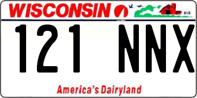 WI license plate 121NNX