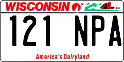 WI license plate 121NPA