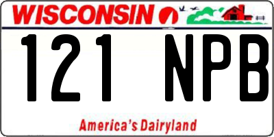 WI license plate 121NPB