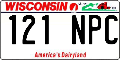 WI license plate 121NPC
