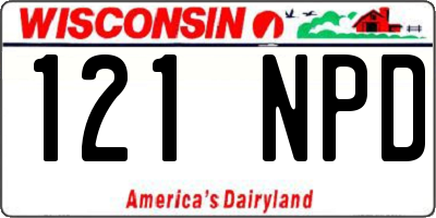 WI license plate 121NPD