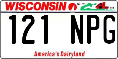 WI license plate 121NPG