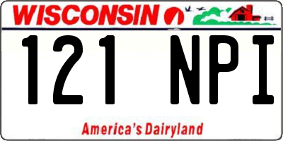 WI license plate 121NPI