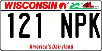 WI license plate 121NPK