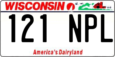 WI license plate 121NPL