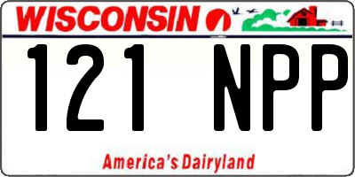 WI license plate 121NPP
