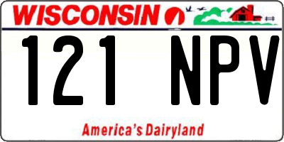 WI license plate 121NPV