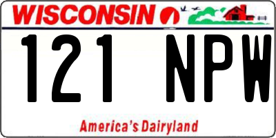 WI license plate 121NPW
