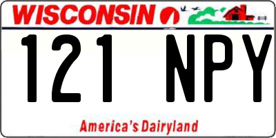 WI license plate 121NPY
