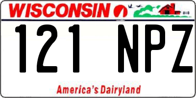 WI license plate 121NPZ