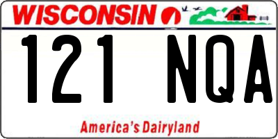 WI license plate 121NQA