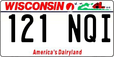 WI license plate 121NQI