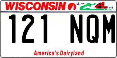 WI license plate 121NQM