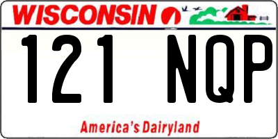 WI license plate 121NQP