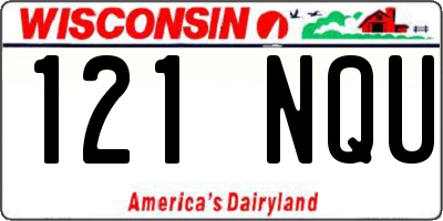 WI license plate 121NQU
