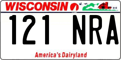 WI license plate 121NRA