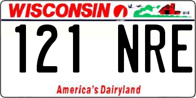 WI license plate 121NRE