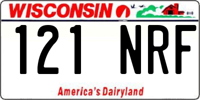 WI license plate 121NRF