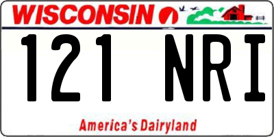 WI license plate 121NRI