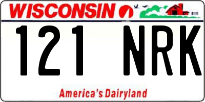 WI license plate 121NRK