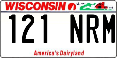 WI license plate 121NRM