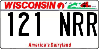 WI license plate 121NRR