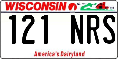 WI license plate 121NRS