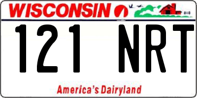 WI license plate 121NRT