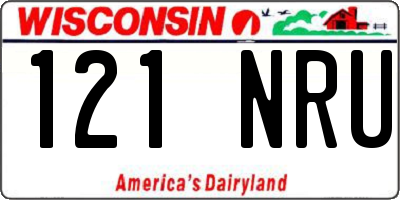 WI license plate 121NRU