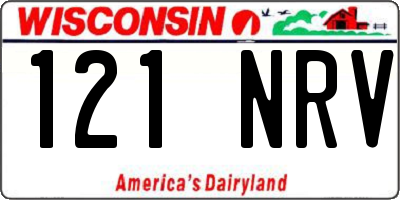 WI license plate 121NRV