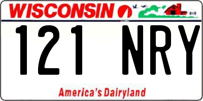 WI license plate 121NRY