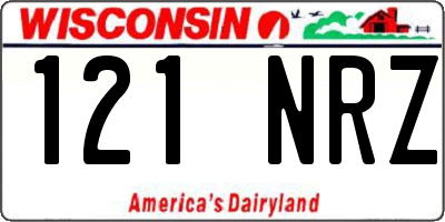 WI license plate 121NRZ