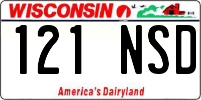 WI license plate 121NSD