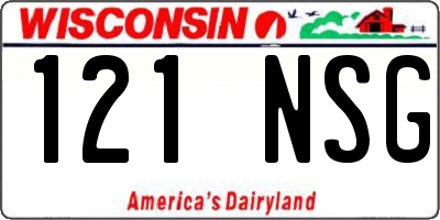 WI license plate 121NSG