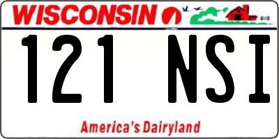 WI license plate 121NSI