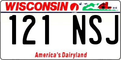 WI license plate 121NSJ