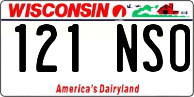 WI license plate 121NSO