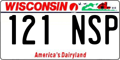 WI license plate 121NSP