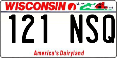 WI license plate 121NSQ
